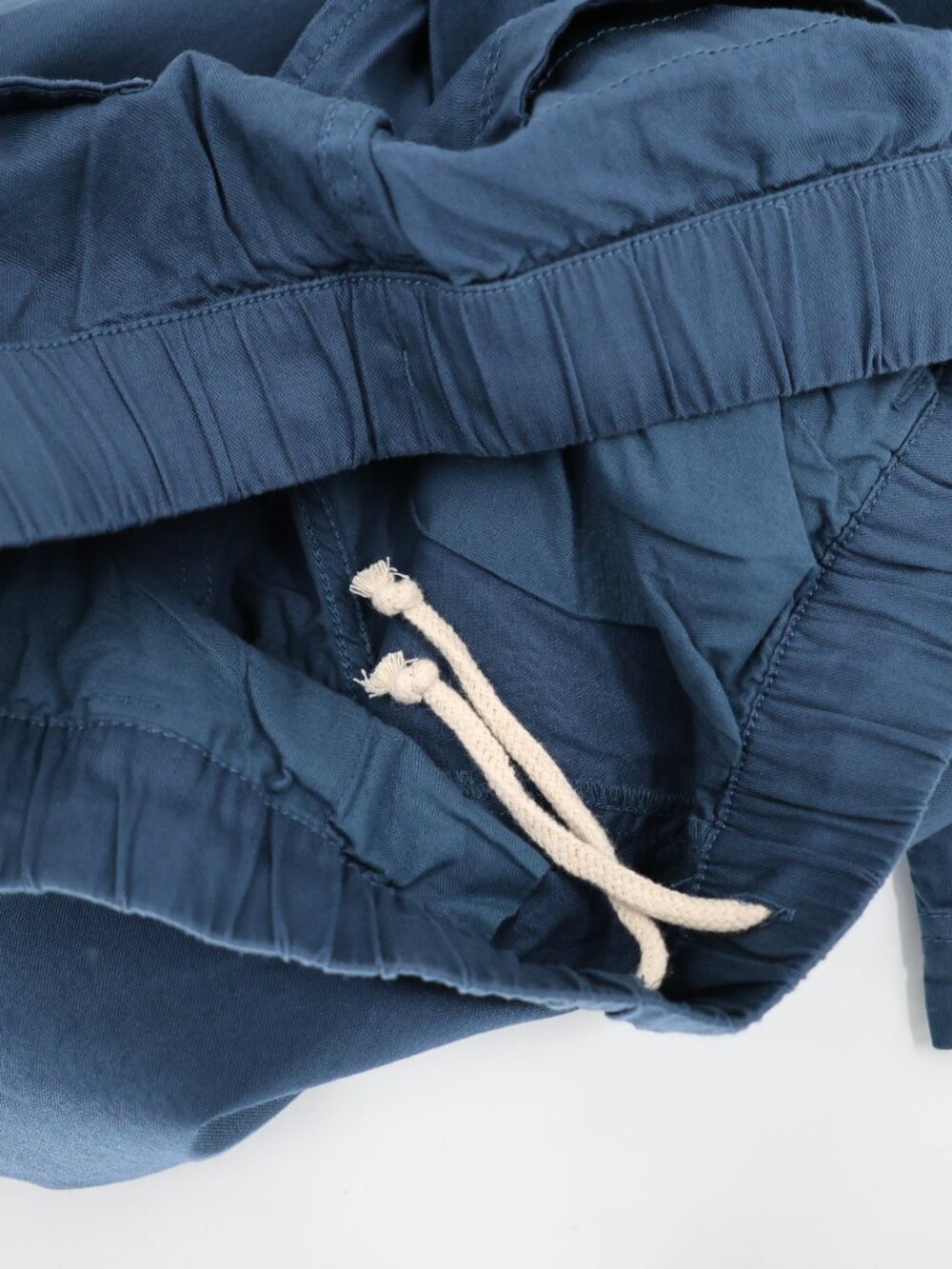 PACT Pants Mens Small L33 Organic Cotton Stretch Elastic Waist Drawstring Blue - Picture 6 of 12